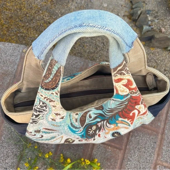 Paisley Multicolor Tote Boho Bag POCKETS POCKETS POCKETS Diaper Bag??? - Picture 5 of 14